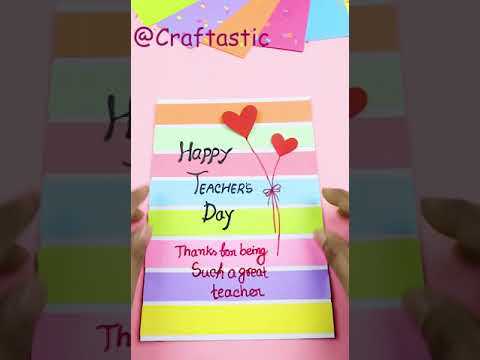 Last Minute DIY Teachers Day Card | #shorts #Craftastic  #TeachersDay #GreetingCard #drawing