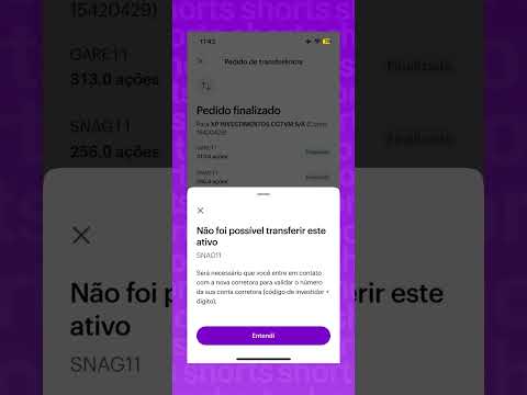 ERRO AO TRANSFERIR INVESTIMENTOS NUBANK (CÓDIGO DE INVESTIDOR + DIGITO)