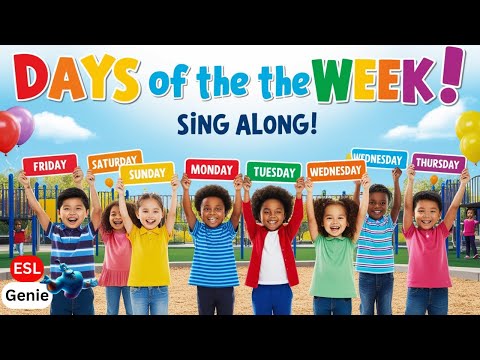 🎵 🗓️ Let's Sing the Days! Fun ESL catchy Song🎵 #singalong #eslsong #kidssong #nurseryrhymes