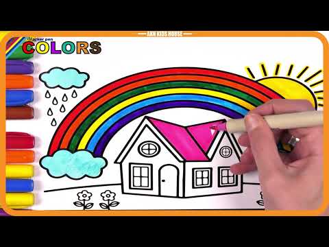 ( Rainbow ) Big Marker Pen Coloring Pages / Akn Kids House