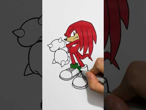 Coloring Knuckles From Sonic the Hedgehog