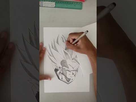 Drawing Gohan ssj2 adulto #gohan #gohanssj2 #drawinggohan #dragonball #fanartdrawing #shorts