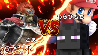 ねこ杯#4 - 決勝 - こあ ガノンドロフ vs わらびもち スティーブ,マリオ スマブラ 大会