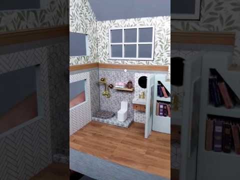 DIY miniature dollhouse kit #Shorts #diydollhouse #miniaturedollhouse