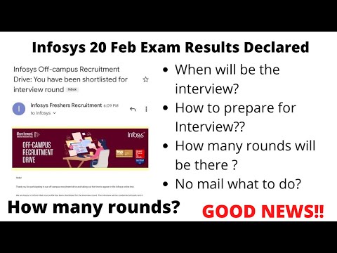 Infosys 20 Feb Exam Results Out | Infosys Interview Invite to Shortlisted Candidates |