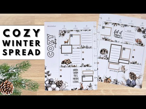 PLAN WITH ME | COZY WINTER SPREAD | HAPPY PLANNER