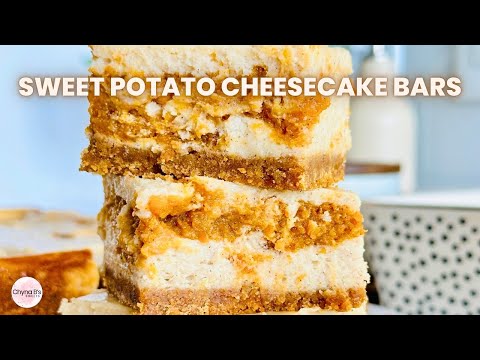 The Best Sweet Potato Cheesecake Bars | Holiday Desserts | Dessert Bars Recipe | Easy Cheesecake