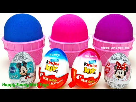 Kinetic Sand Ice Cream Cups and Surprise Eggs Surprise Toys Thomas & Friends