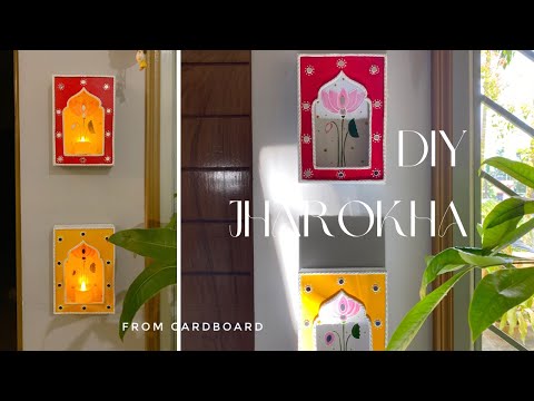 DIY Jharokha from Waste Cardboard | Jharokha Lippan Art