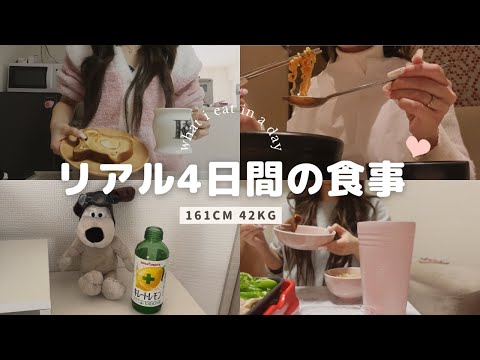 【４日間】ダイエット中ではない普段のリアルな食事記録🍽️質問返し💭【食事vlog】