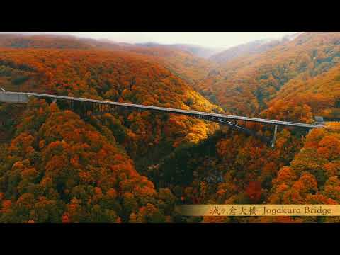 ドローン空撮　青森の紅葉（城ヶ倉大橋、中野もみじ山、蔦沼）