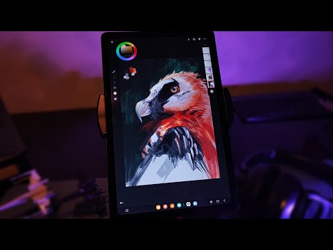 #Shorts Painting a bearded vulture in Infinite Painter + S6 Lite