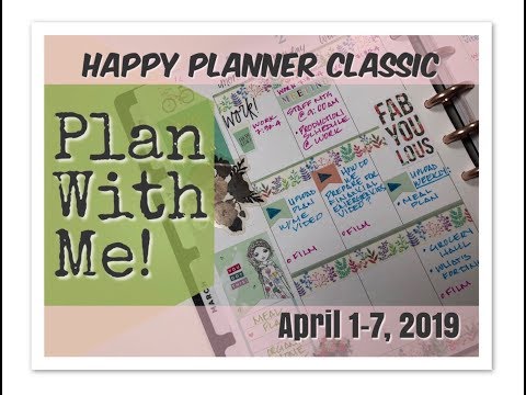 Plan With Me | Happy Planner Classic Before & After the Pen! | April 1-7, 2019