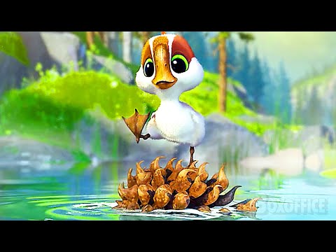 Mama Robot teaches Baby Duck to swim and fly | The Wild Robot | CLIP