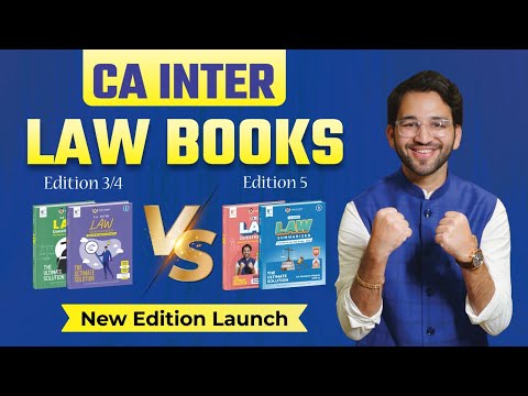 Edition 3/4 vs Edition 5 - CA Inter Law Books | ICAI | CA | CMA | By CA Shubham Singhal