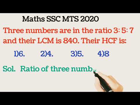 SSC MTS 2020 MATHS PYQ | Ssc pyq | SSC MTS PYQ | Ssc maths 2020 pyq | Ssc maths lcm hcf Question