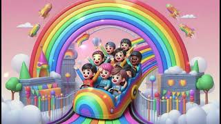 Rainbow Rollercoaster Ride: A Whirl of Color and Fun!