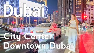 Dubai [4K] Amazing City Center, Downtown Dubai Walking Tour 🇦🇪