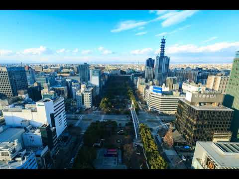 【タイムラプス】栄テレビ塔から眺めた北側の景色