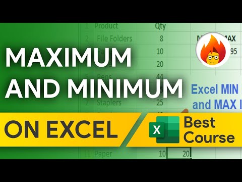 Maximum and Minimum Functions | Excel