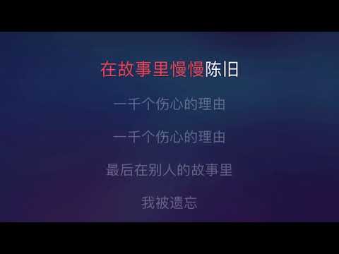 [Karaoke] 一千个伤心的理由 - 张学友（伴奏版）