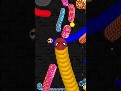 Worms zone io !! Cacing besar superhero Spider Man || slither snake