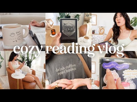 🕯️Cozy Reading Vlog | Devouring Iron Flame + My Reactions *spoiler-free*