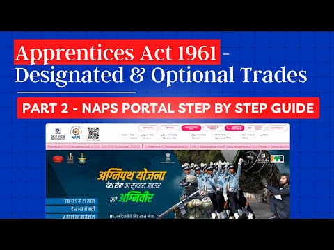 Apprentices Act 1961 - PART 2 | Designated & Optional Trades, NAPS, How to use NAPS Portal