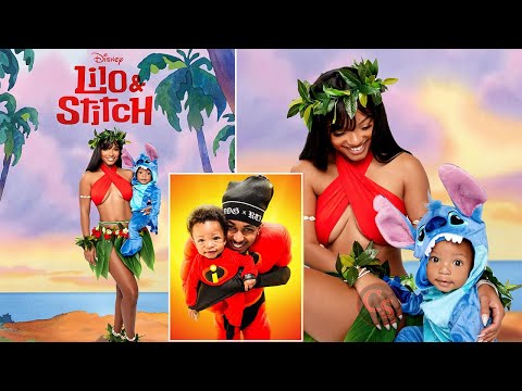 Halle Bailey and her Son Halo Dressed up as 'Lilo & Stitch' For Halloween