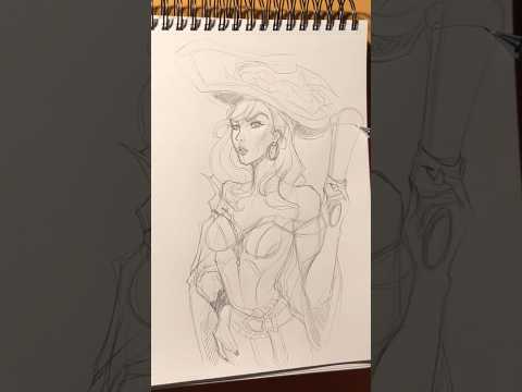 Miss Fortune Sketch #drawing #leagueoflegends #missfortune