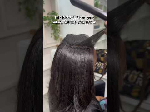 How to blend your natural hair with your sew in weave - EASY