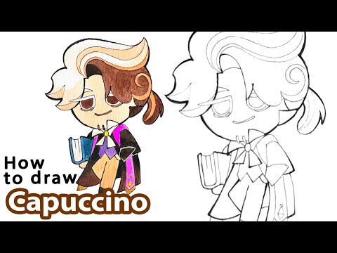 How to draw Capuccino Cookie from Cookie Run Ovenbreak