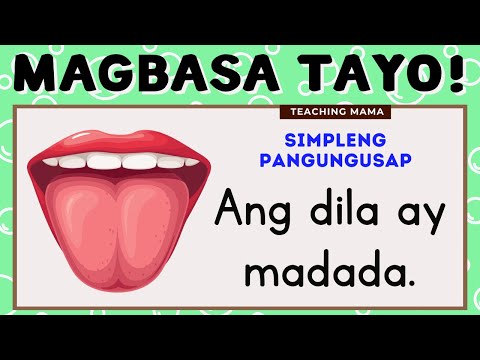 MAGBASA TAYO! | PAGSASANAY SA PAGBASA NG TAGALOG | FILIPINO READING FOR KINDERGARTEN | TEACHING MAMA