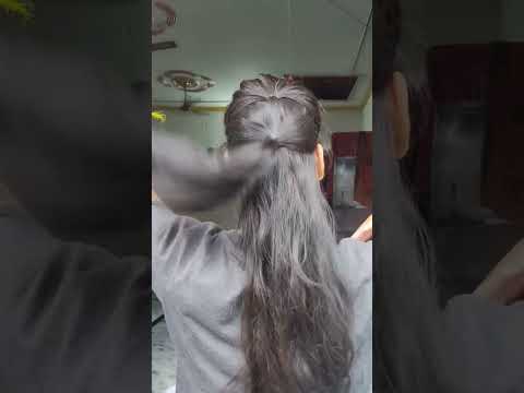 Find a new way for low ponytail | Hairstyle for college#hairstyle #hairstyles #shorts #hairtutorial