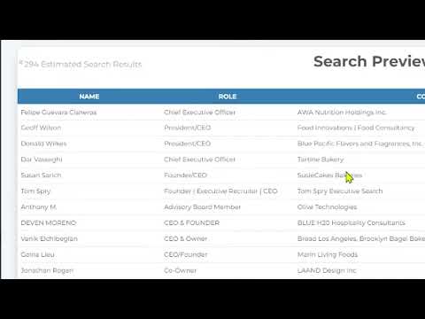 LeadSoft - Search Example - Restaurants and Food & Beverage 1