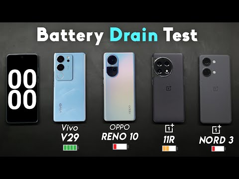 Vivo V29 vs OPPO Reno 10 vs OnePlus 11R vs OnePlus Nord 3 Battery Drain Test!