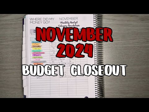 $8K November 2024 Budget Close Out | I Spent Too Much Money 😣 | #savings #budgeting #trending #cash