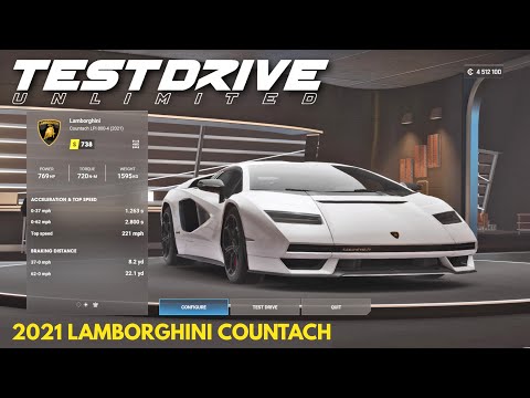 TDU Solar Crown | 2021 Lamborghini Countach LP800-4 Gameplay | Test Drive Unlimited SC | TDU3