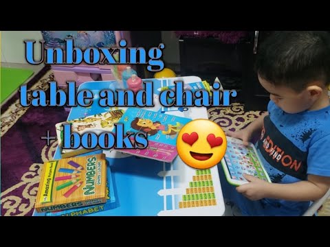 Unboxing table and chair + books// Morocco+filipina family/