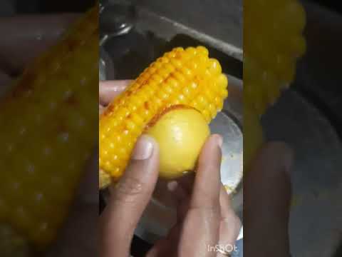 sweet corn with lime..🤤🤤 yummy and healthy snack