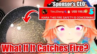 Even Kiara's Sponsor Got Worried About Her Cooking Stream【Hololive EN】