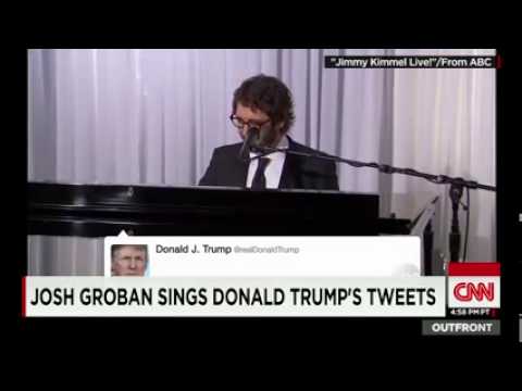 CNN News August 19 2015 Josh Groban croons Donald Trump's tweets