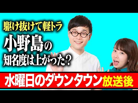 【調査】水曜日のダウンタウン 放送後の小野島の知名度調査