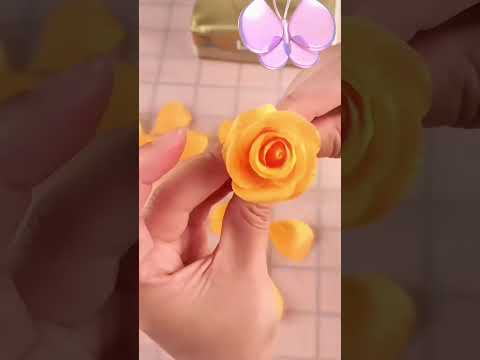 DIY paper craft flowers home decorations gift idea #foryou #tiktok #fyp #gift #craft #flowers