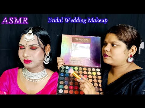 ASMR~Doing My Bro Transformation U.S.A. Bridal Anniversary Makeup|| (Tingle's) @asmrsangi7044 🌹💋