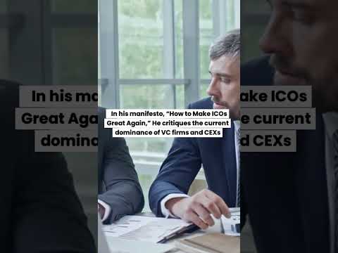 Arthur Hayes calls for a return to decentralized ICOs 🌐