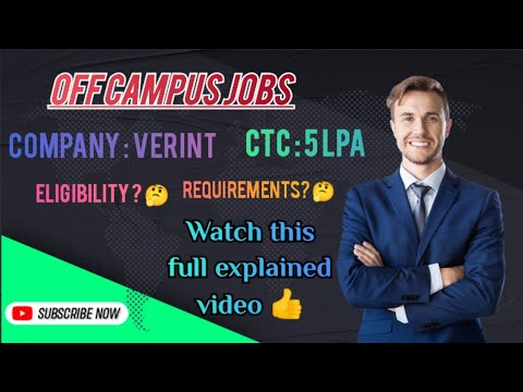 Off campus drive from Verint for 2022 and 2023 batch // must apply// #placement #offcampusdrive