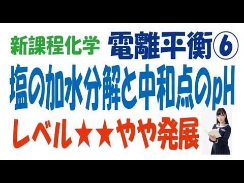 新課程電離平衡⑥塩の加水分解と中和点のpH