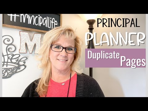 Principal Planner - Duplicate and Use Pages