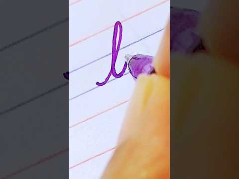 How to write letter 'l' in cursive handwriting #handwriting #shorts